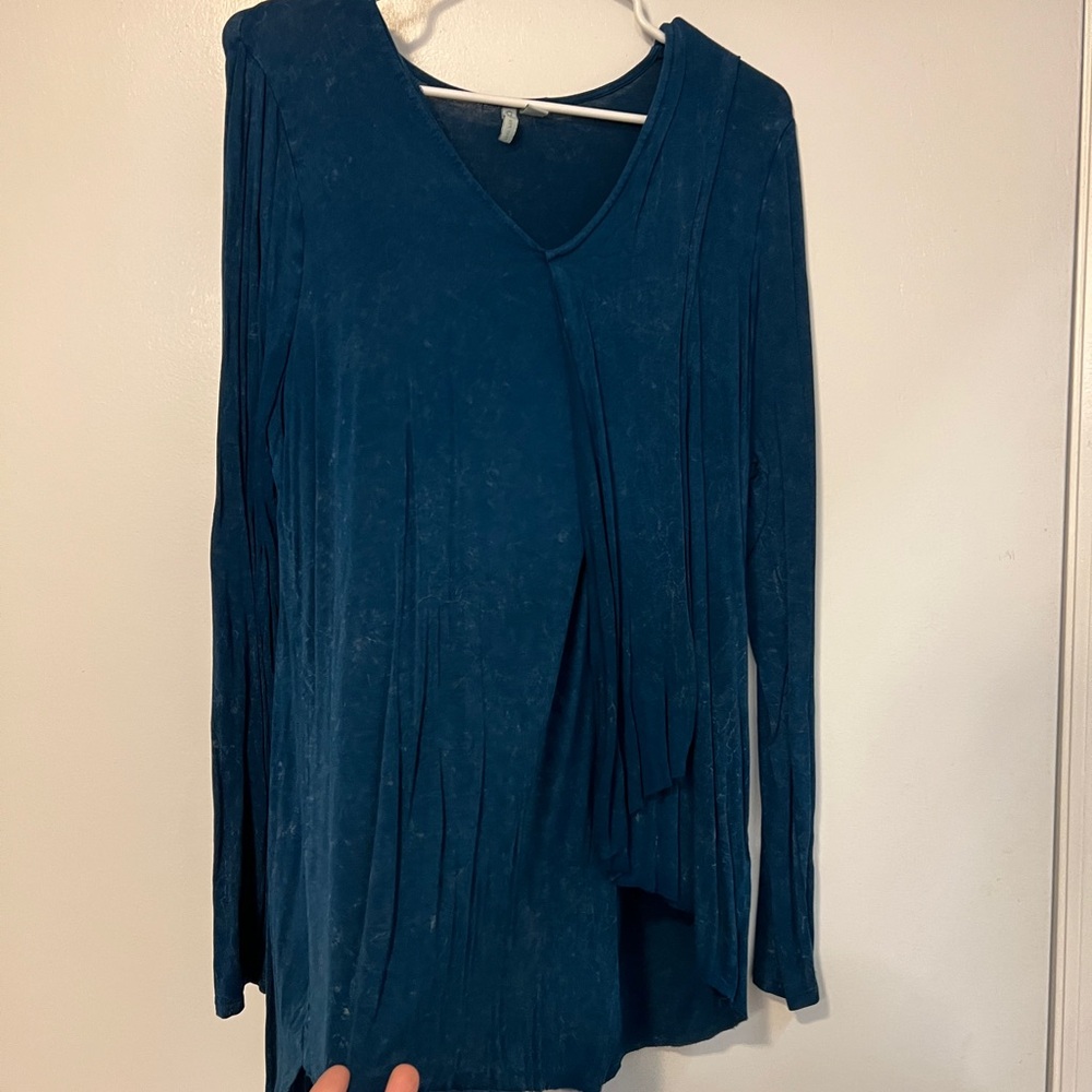 Women's Blue Long Sleeve tunic